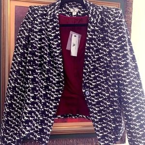 Black and White Horse Print Blazer - Worthington